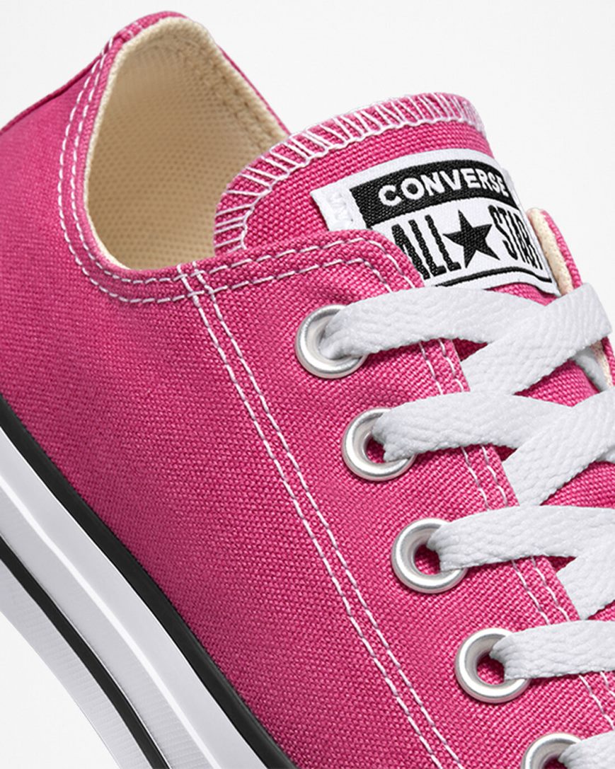 Zapatillas Bajas Converse Chuck Taylor All Star Seasonal Color Mujer Fucsia Blancas Negras | PE 2P5LE4